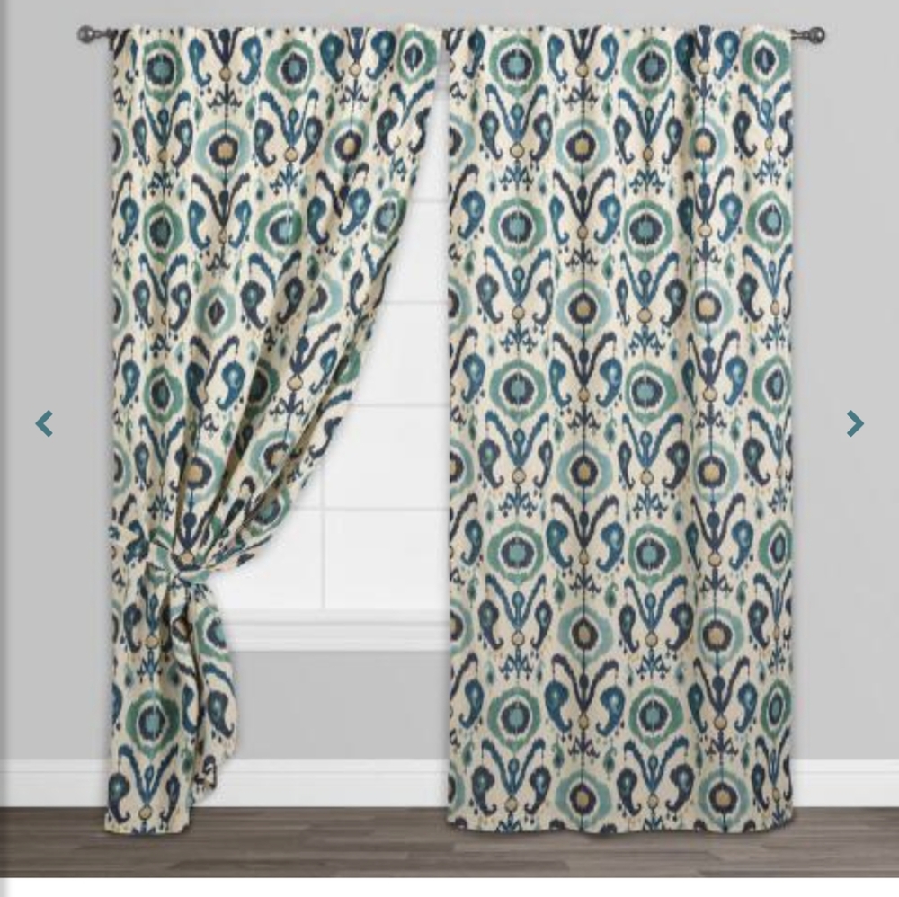 World Market Indigo Ikat Curtains (48"x84")